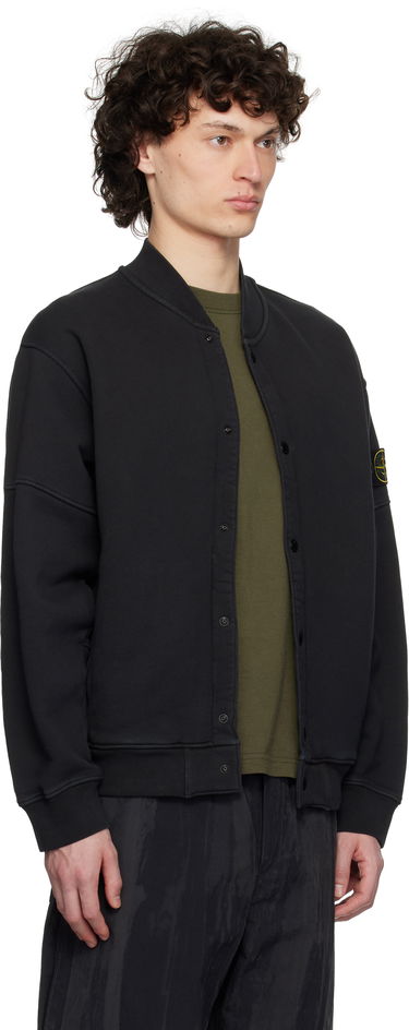Яке бомбър Stone Island Stone Island Diagonal Fleece Old Effect Bomber Jacket Черно | K1S15 6100034 S0045, 1