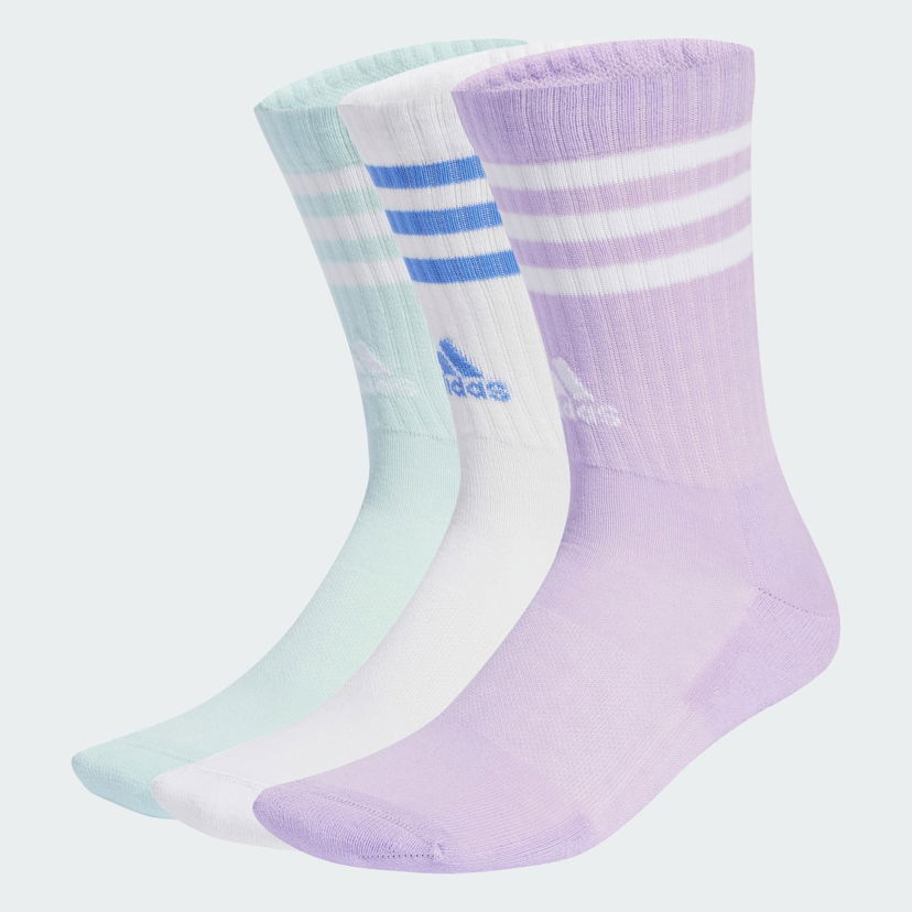 Чорапи adidas Performance 3-Stripes Cushioned Crew Socks - 3 Pairs Лилаво | JW2766