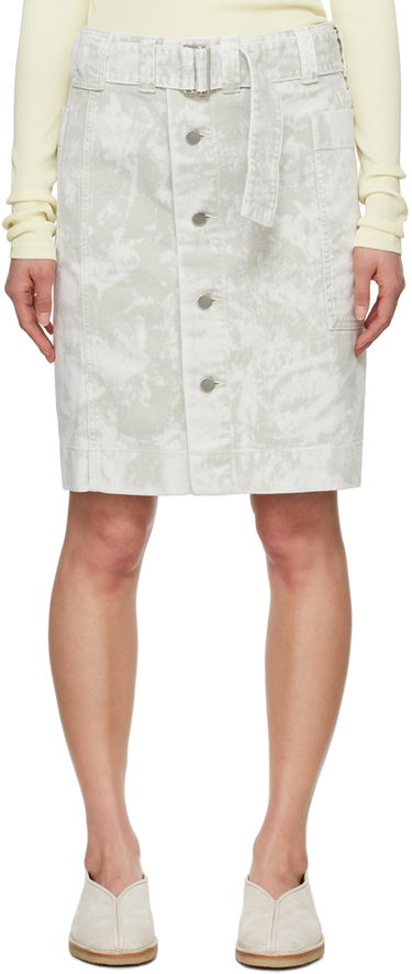 Пола LEMAIRE Lemaire Apron Denim Miniskirt Бяло | SK1024 LD1012, 0