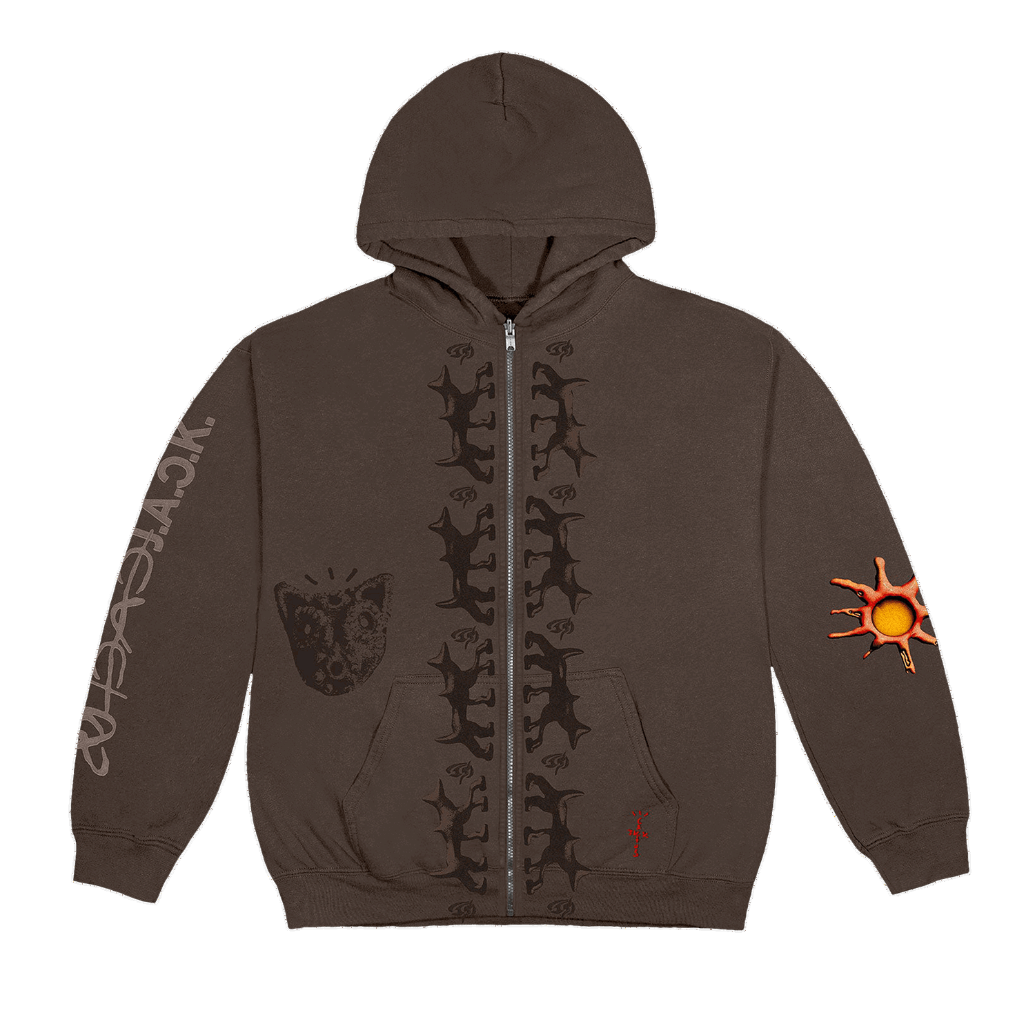 Суитчър Cactus Jack by Travis Scott Reverse Dog Zip Up Hoodie Кафяво | CJJ1 HZ08 BROW, 0
