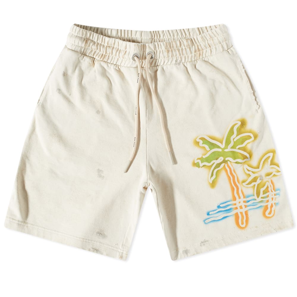 Къси панталони Palm Angels Neon Palm Sweat Short Бежово | PMCI010S23FLE0050384, 0