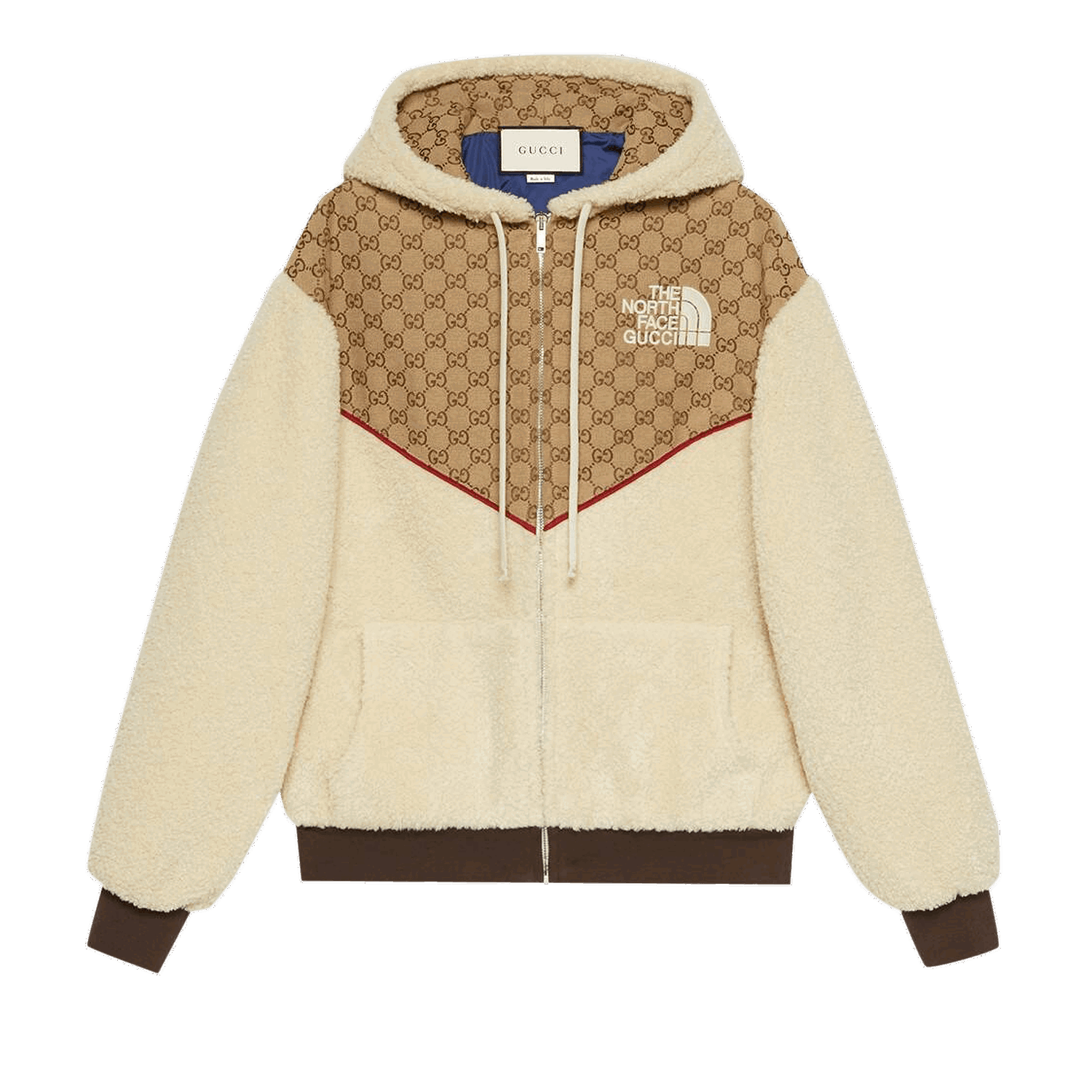 Суитчър Gucci The North Face x GG Canvas Shearling Jacket Бежово | 644582 XJC3T 2102, 0