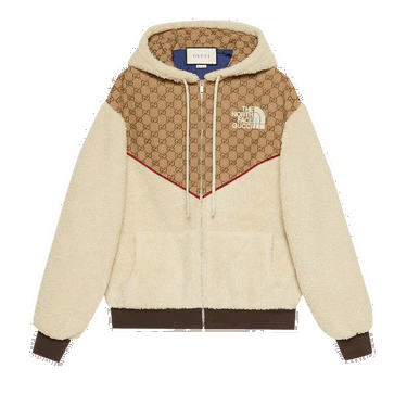Суитчър Gucci The North Face x GG Canvas Shearling Jacket Бежово | 644582 XJC3T 2102, 0
