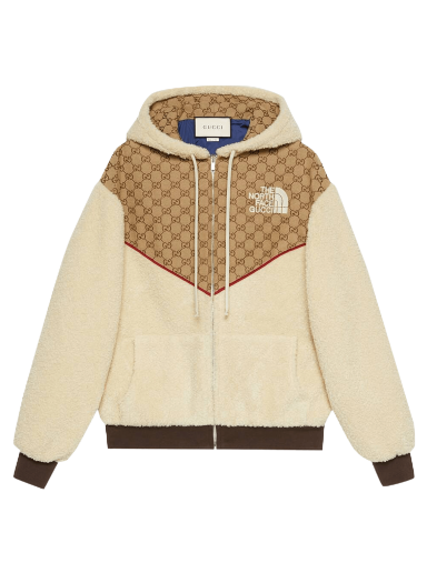 Суитчър Gucci The North Face x GG Canvas Shearling Jacket Бежово | 644582 XJC3T 2102