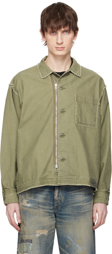 Яке Neighborhood Neighborhood Untrimmed Zip Long Sleeve Shirt Зелено | 251AQNH-SHM06, 0