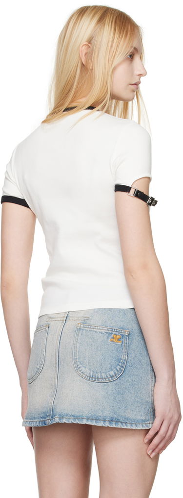 Тениска Courrèges Courrèges Buckle T-Shirt Бяло | 124JTS117JS0070, 2