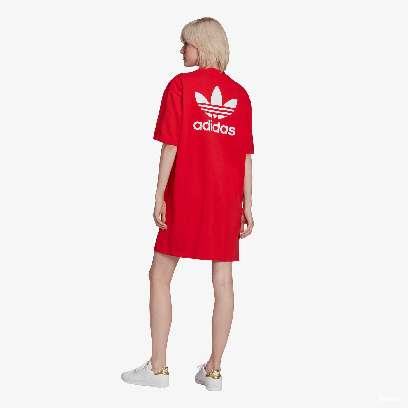 Pокля adidas Originals Tee Dress Червено | HC2051, 1