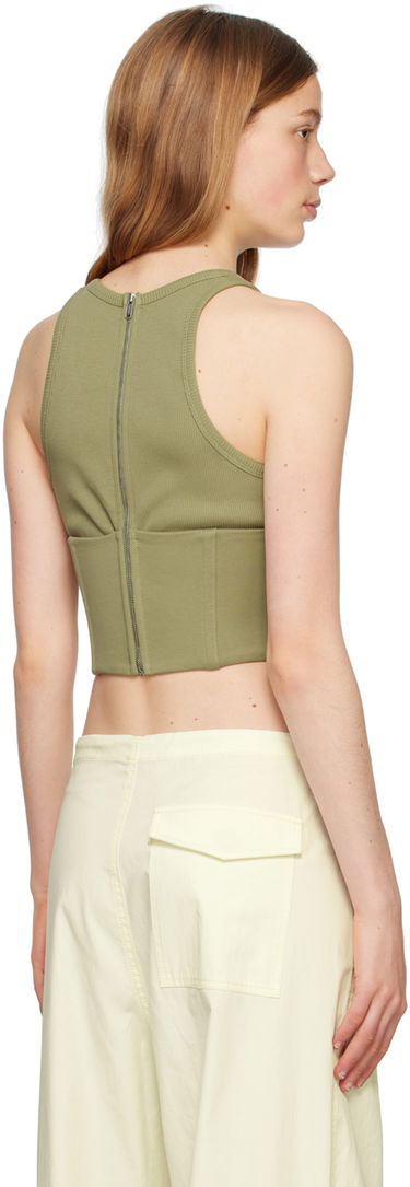 Потник Dion Lee Dion Lee Float Ribbed Tank Top Зелено | C3146P23, 2