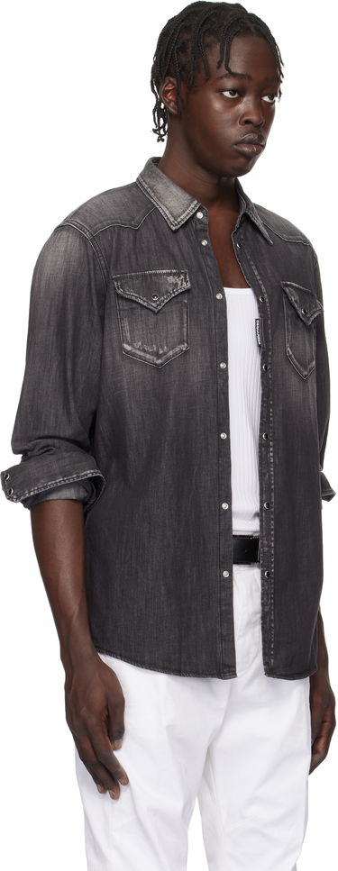 Риза DSQUARED2 Dsquared2 Classic Western Denim Shirt Сиво | S74DM0848_S30826, 1