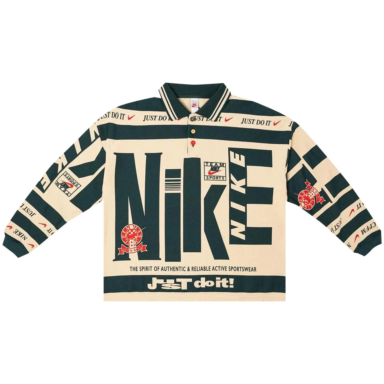 Поло тениска Nike Cactus Plant Flea Market Long-Sleeve Polo Бежово | CZ1195 397, 1