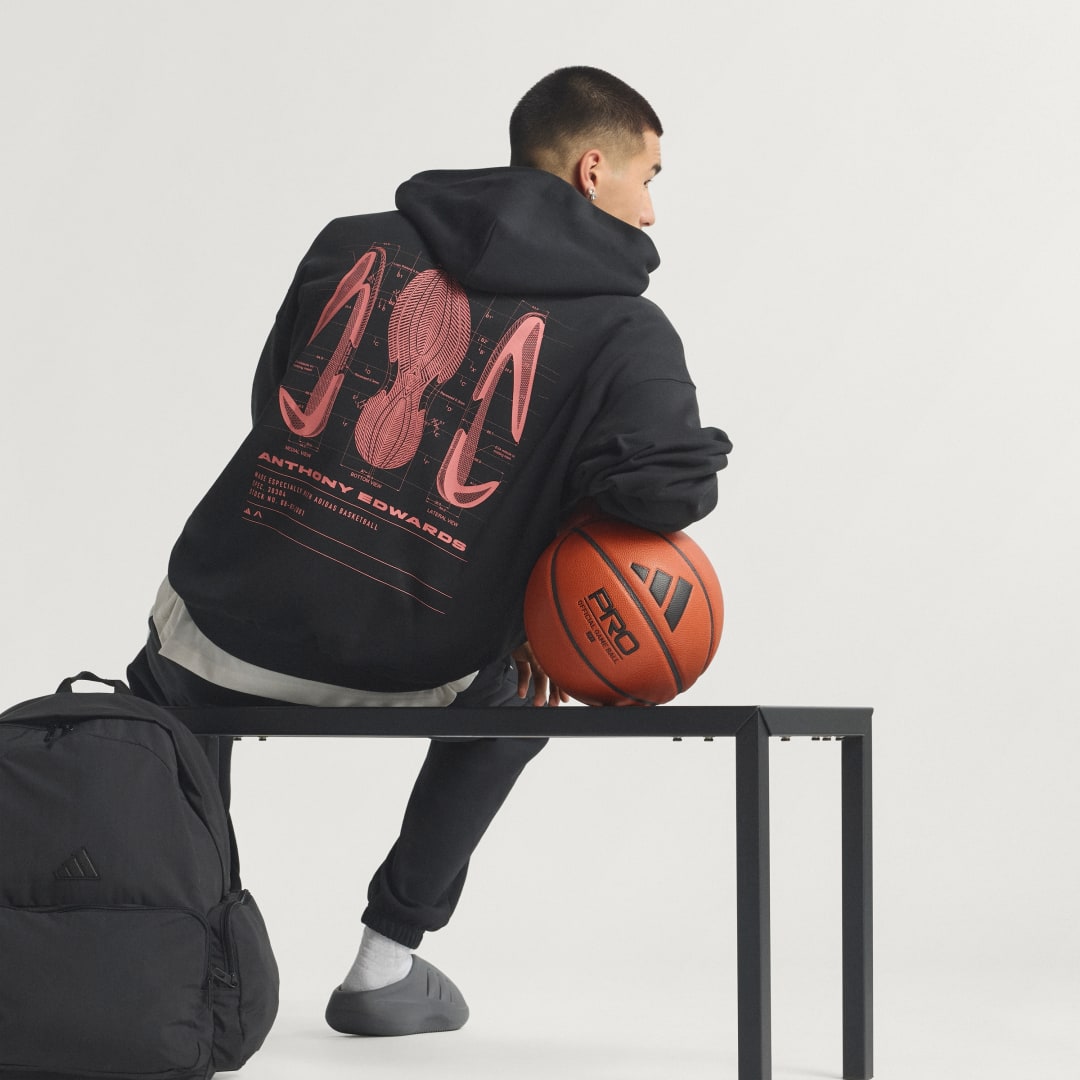 Суитчър adidas Performance Hoodie Anthony Edwards Schematic Черно | JM2675, 0