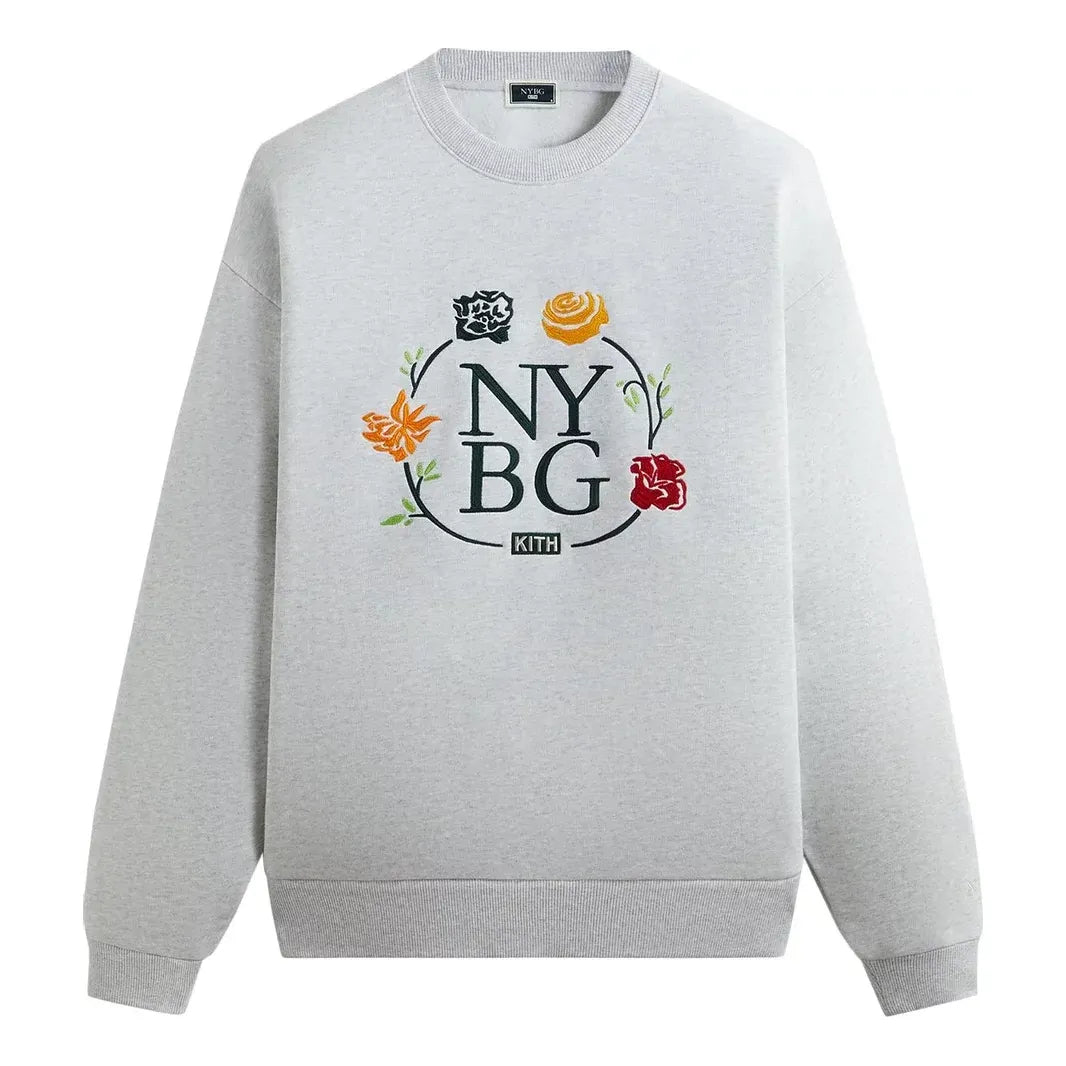 Пуловер KITH KITH x New York Botanical Garden Logo Nelson Crewneck Сиво | KHM032117-002, 0