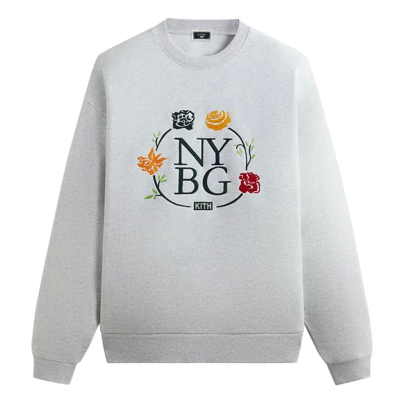 Пуловер KITH KITH x New York Botanical Garden Logo Nelson Crewneck Сиво | KHM032117-002