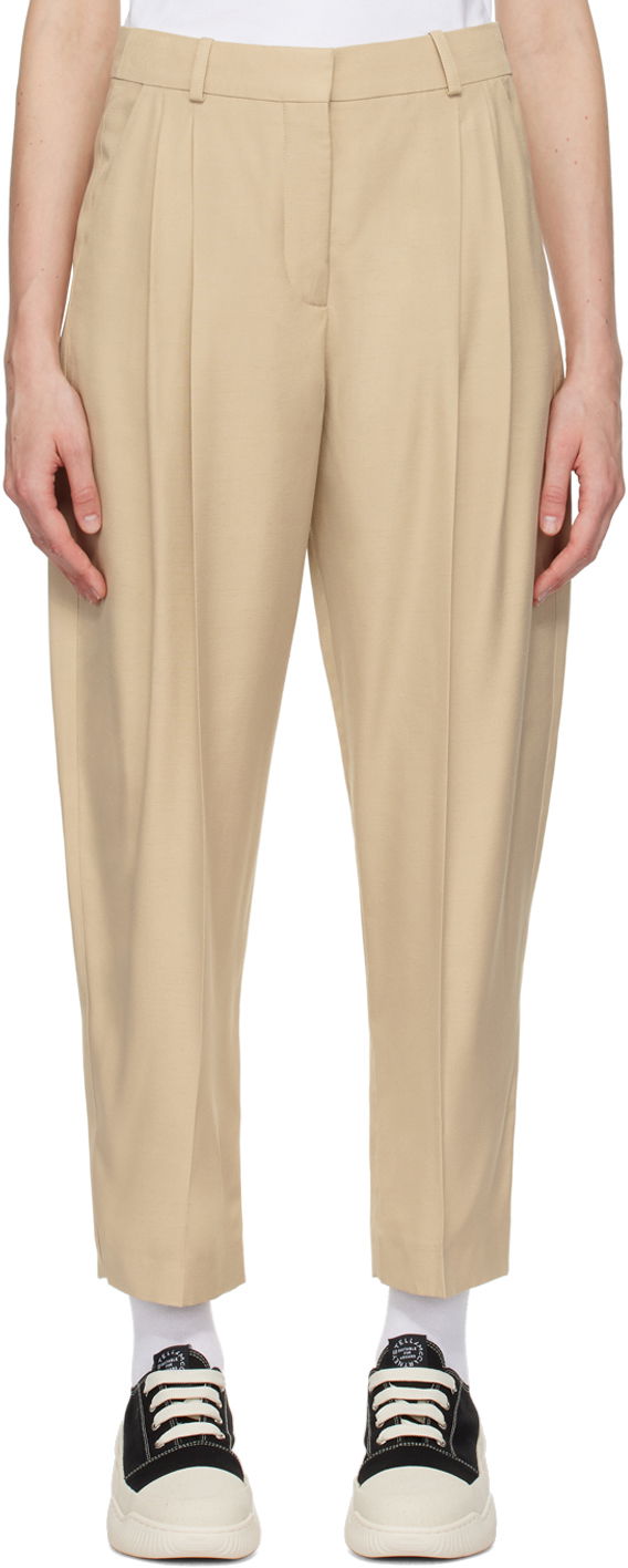Панталони Stella McCartney Stella McCartney Tapered Trousers Бежово | 5919643DU701, 0