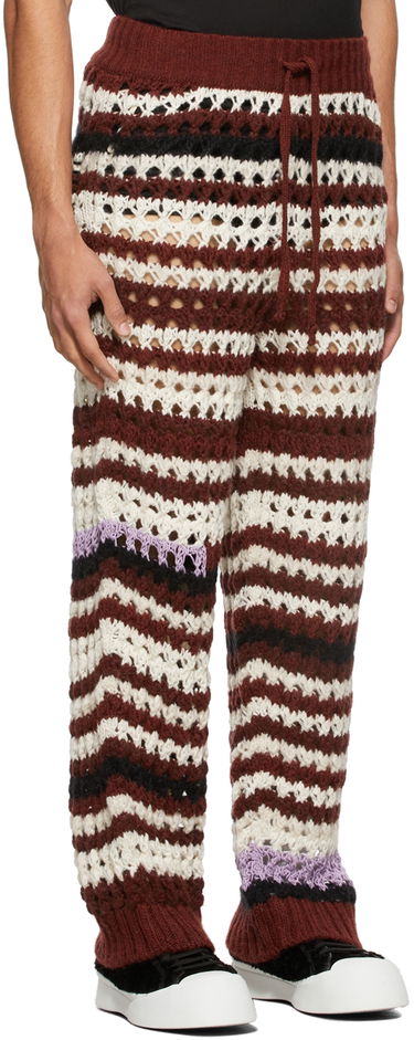 Панталони Marni Marni Crochet Striped Lounge Pants Кафяво | PUMG0009H0 UFW025, 1