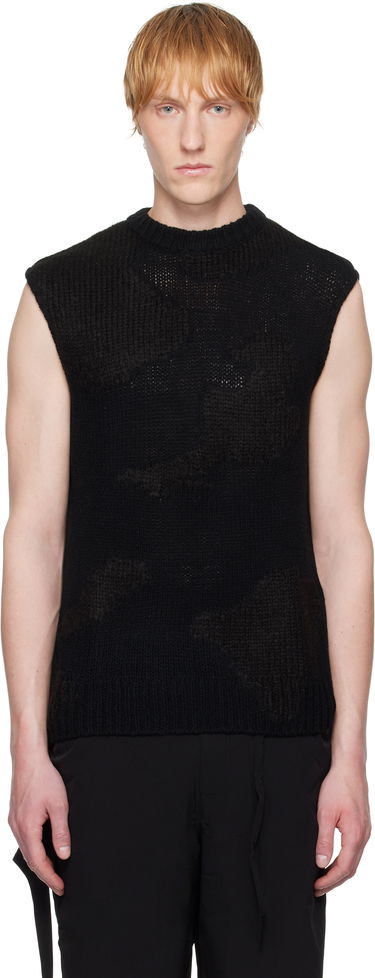 Пуловер HELIOT EMIL HELIOT EMIL Ophiolite Knit Vest Черно | SS25_M_07_074_BLK01, 0