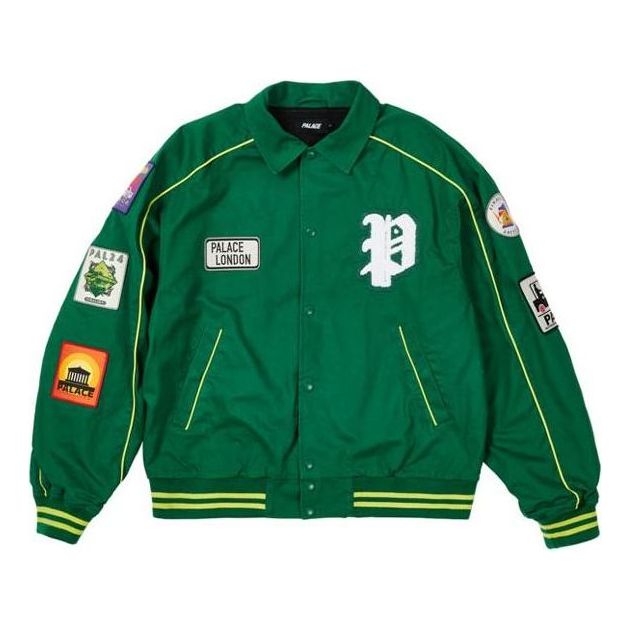 Яке бомбър Palace Palace Patches Cotton Bomber Jacket Зелено | P22JK212