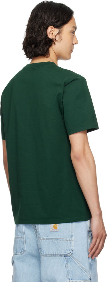 Тениска Carhartt WIP Short Sleeve University Script T-Shirt Зелено | I034852, 2