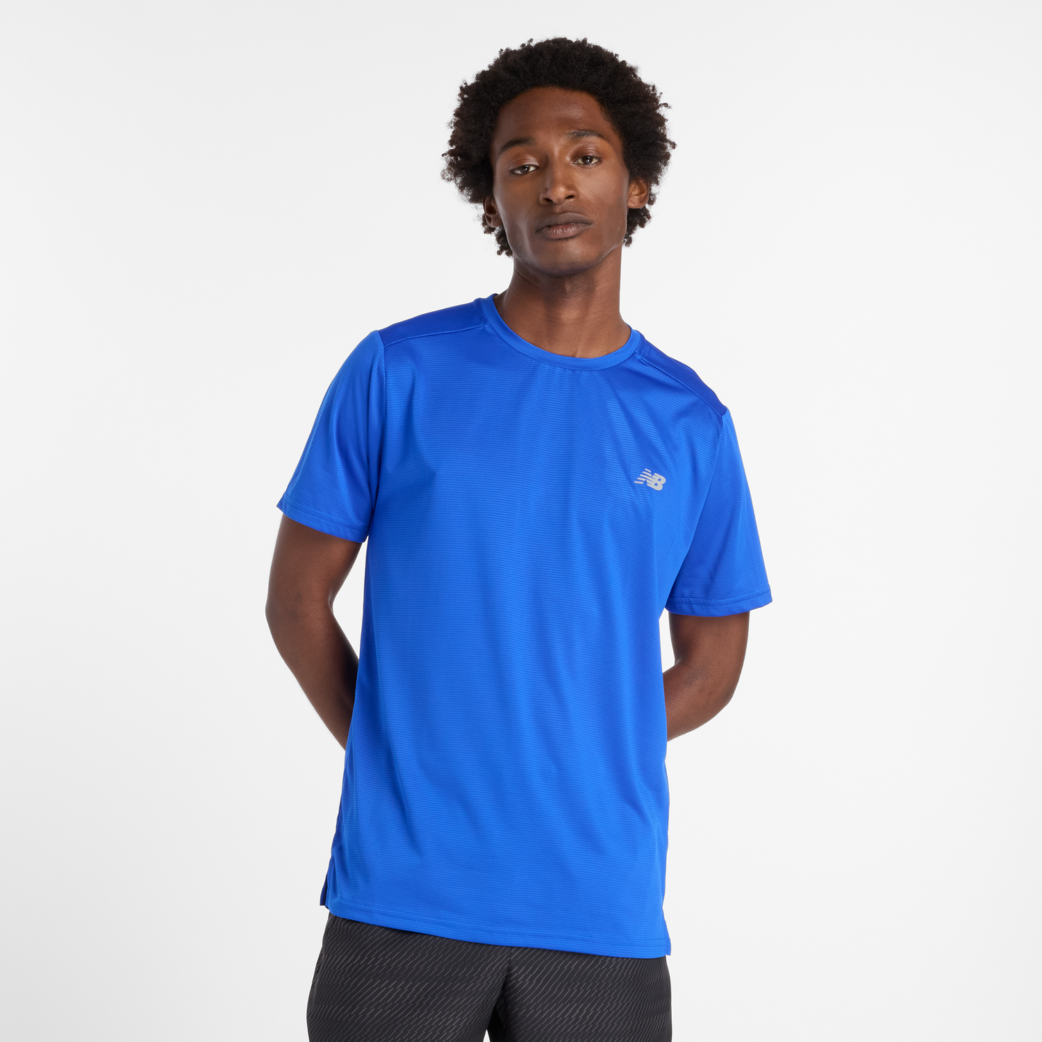 Тениска New Balance Men's T-Shirt MT41222 Синьо | NBMT41222BUM, 0