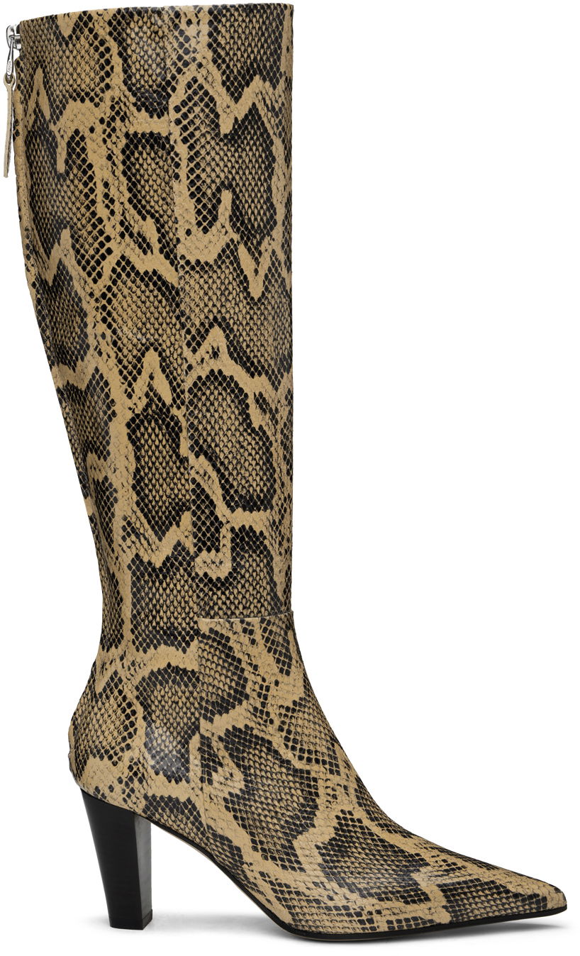 Облекло Aeyde Aeyde Cecilia Tall Boots Бежово | A11-KB-PECP75BL83-FW24-957-064