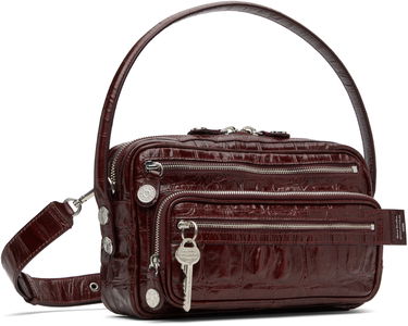 Чанта през рамо Acne Studios Acne Studios Camero Party Croc-Embossed Leather Shoulder Bag Кафяво | A10447-, 1