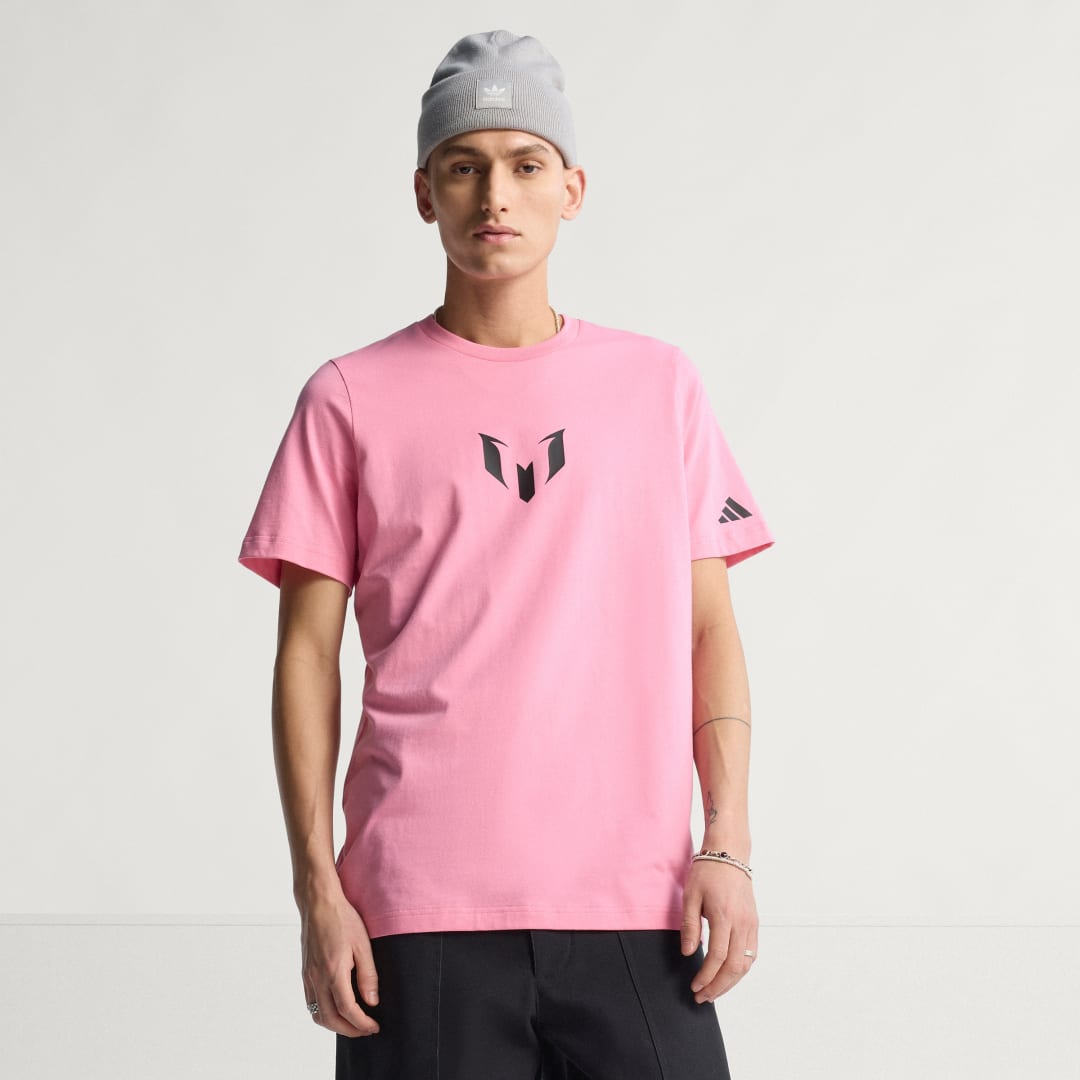 Тениска adidas Performance Messi Graphic T-Shirt Розово | JM8954, 0