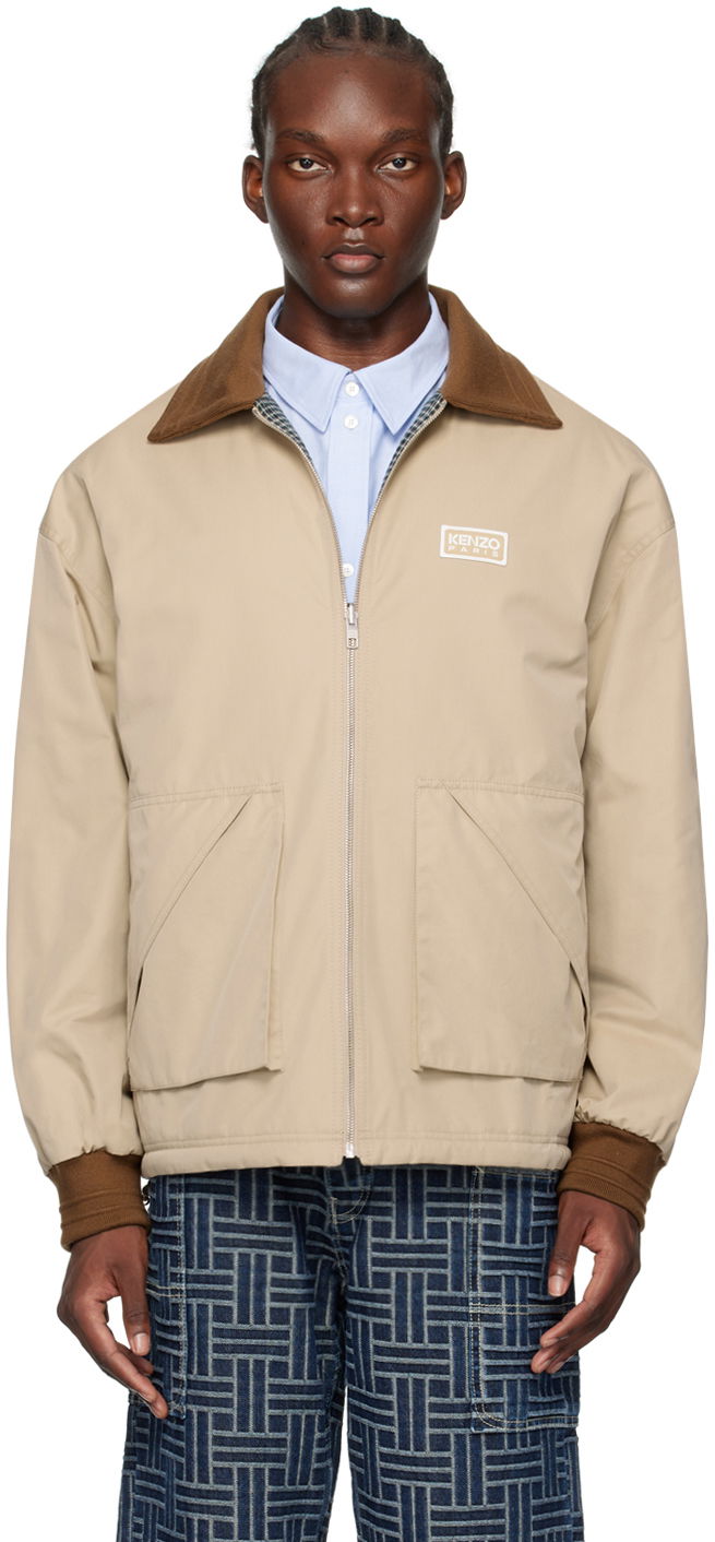 Яке KENZO Beige Paris Coach Reversible Jacket Бежово | FE65BL0639OI, 0
