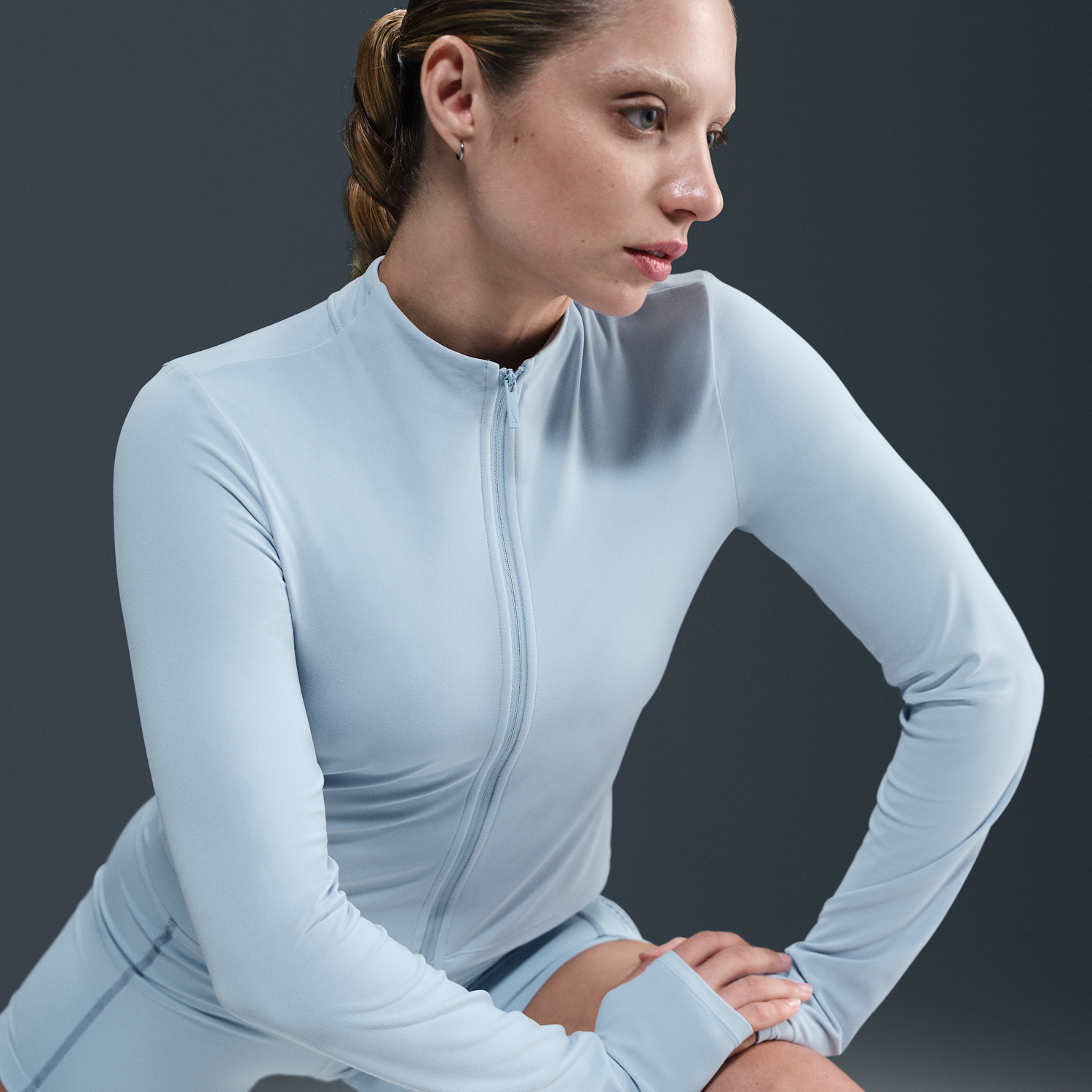 Комплект Nike Zenvy Dri-FIT Long Sleeve Full Zip Top Синьо | FV7423-440, 1
