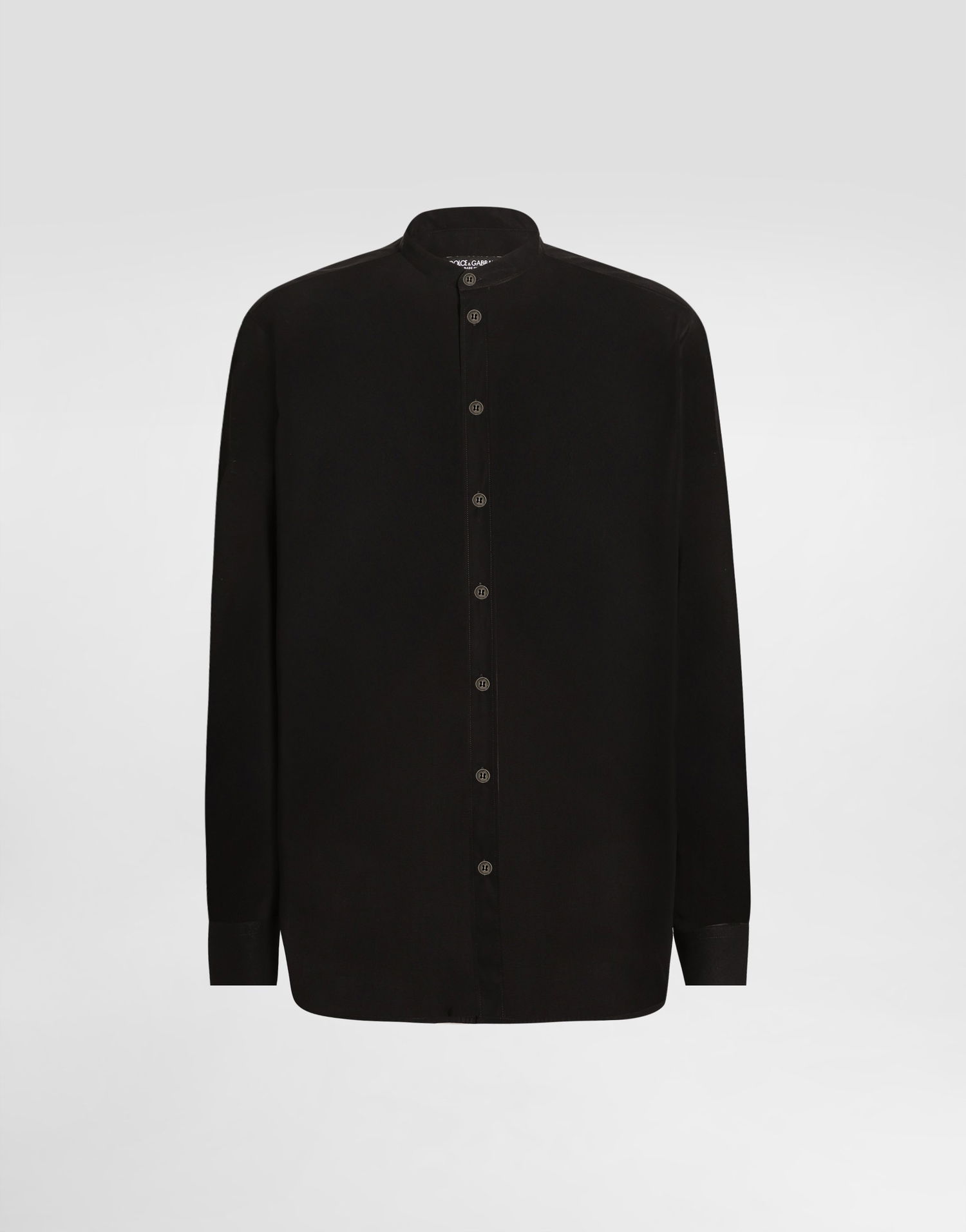 Риза Dolce & Gabbana Dolce & Gabbana Mandarin Collar Canvas Shirt Черно | G5HR1TFU5X4N0000, 0