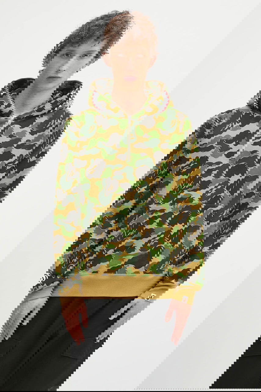 Суитчър BAPE ABC Camo Shark Half-Zip Hoodie Многоцветен | 1K80114010, 0