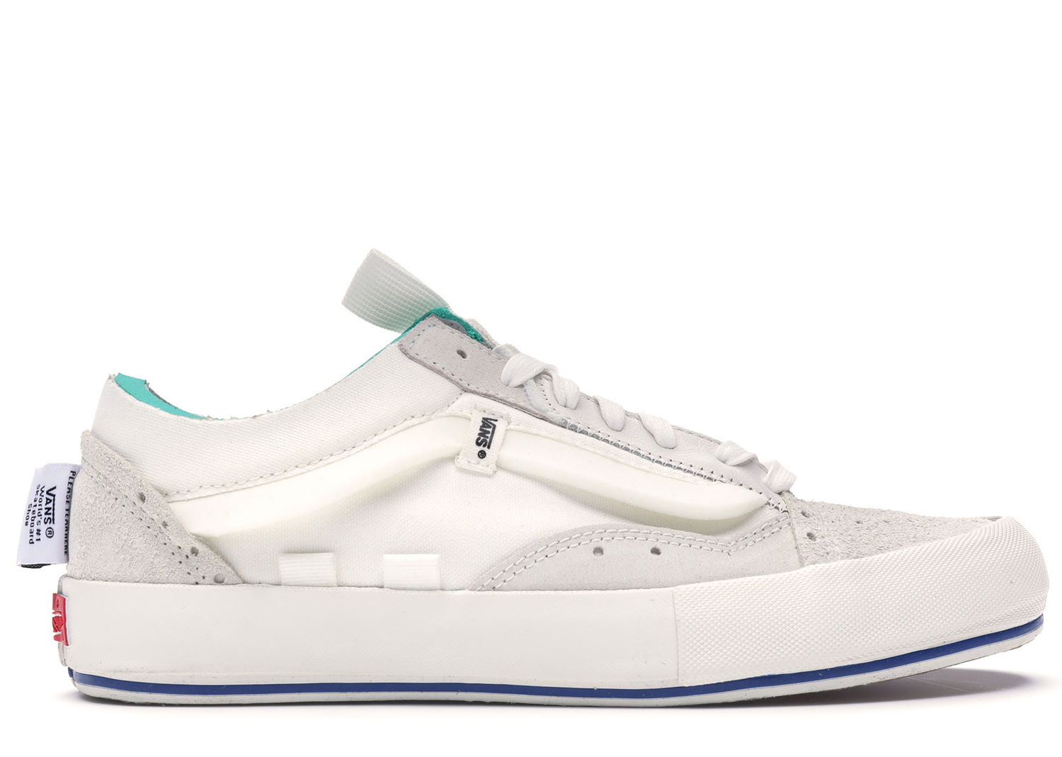 Кецове и обувки Vans Old Skool Cap Deconstructed Marshmallow Бяло | VN0A45K1VRW, 0