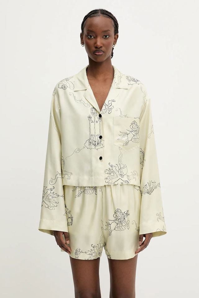 Nanushka Vally Relaxed Silk Pajama Set