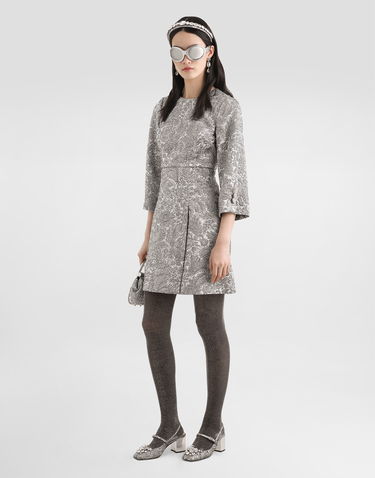 Pокля Dolce & Gabbana Dolce & Gabbana Floral Lamé Jacquard Dress 40 Металик | F6TZIZFJZALS0998, 1