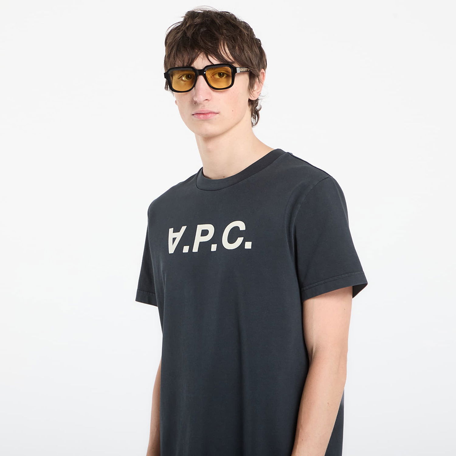 Тениска A.P.C. Standard Brodé Rayé T-Shirt Сиво | COHMB-M26384 TZD, 1