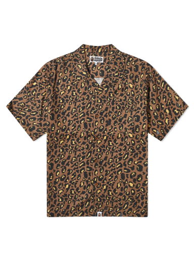 Риза BAPE Leopard Open Collar Shirt Yellow Жълто | 001SRJ201003I-YLW