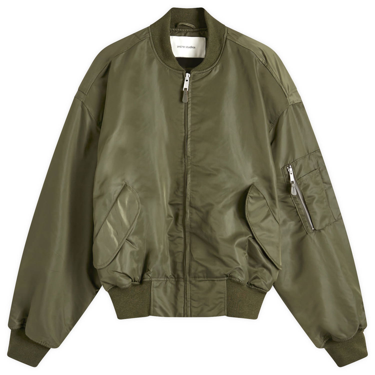 Яке бомбър Entire Studios Broad Bomber Jacket Зелено | ES2540KH-KHAKI, 0
