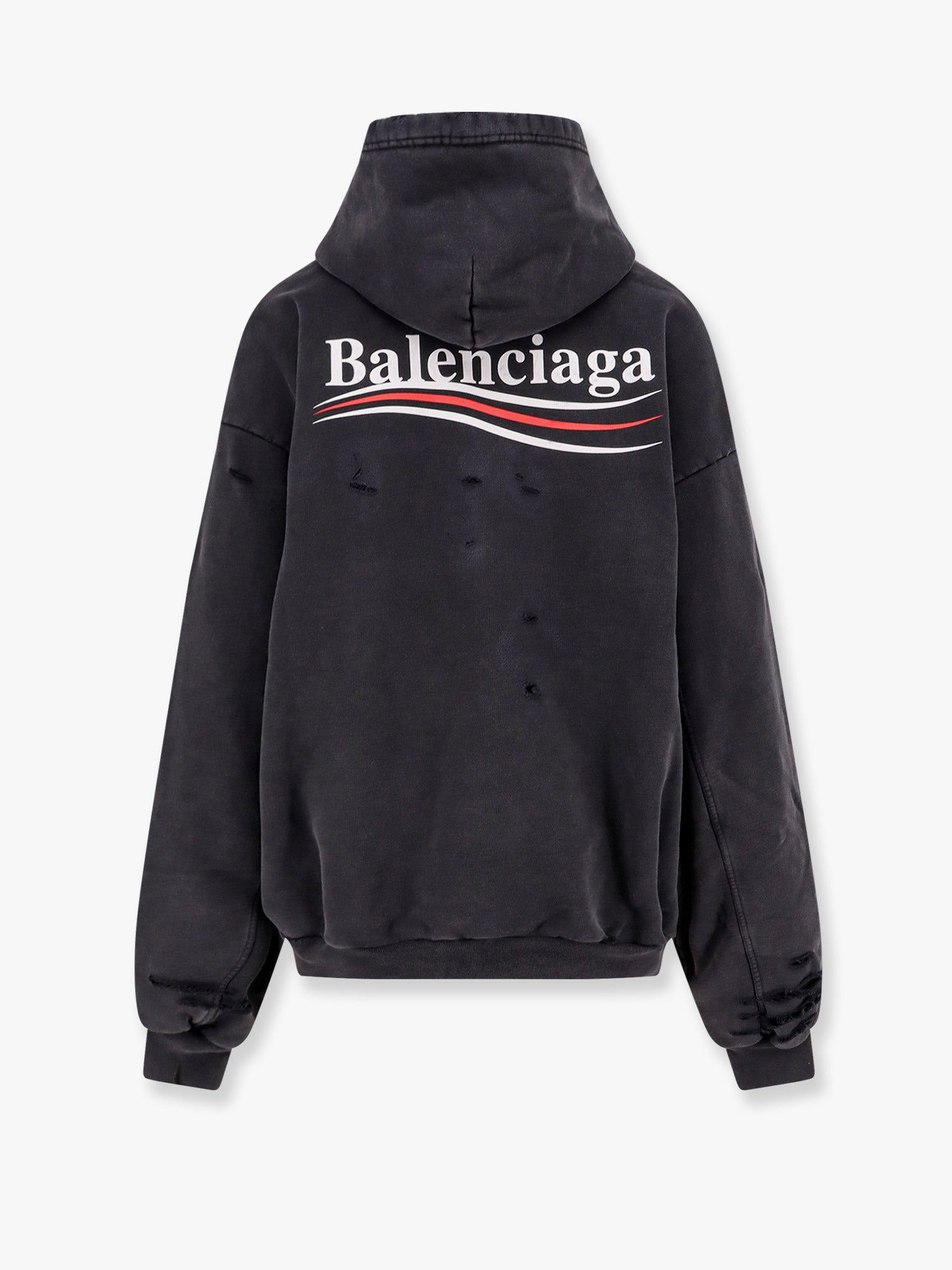 Суитчър Balenciaga Balenciaga Political Campaign Distressed Hoodie Черно | 818557TRVP99756, 1