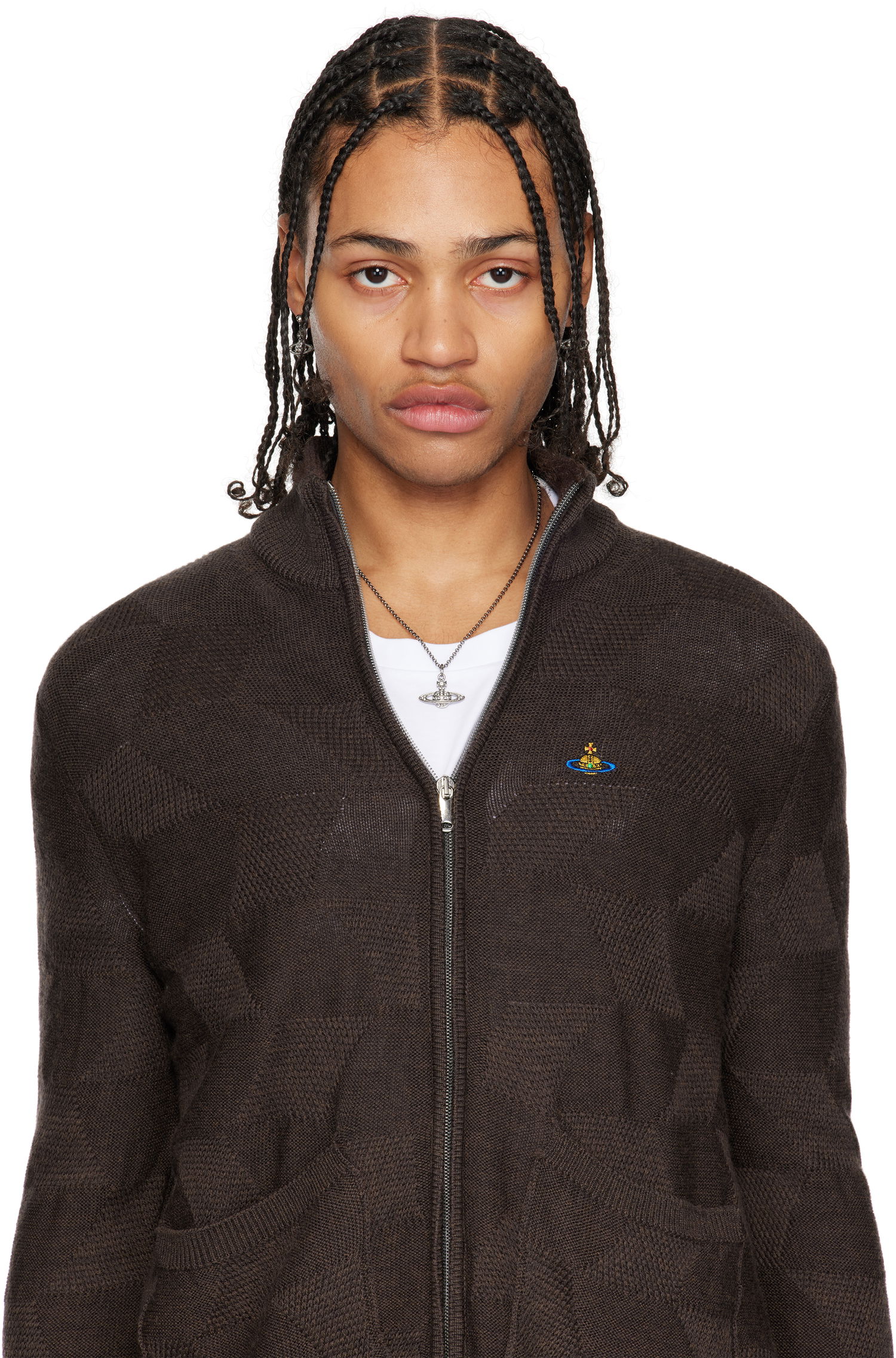 Колие Vivienne Westwood Mini Bas Relief Pendant Necklace Металик | 63020086-02S108-CN, 1