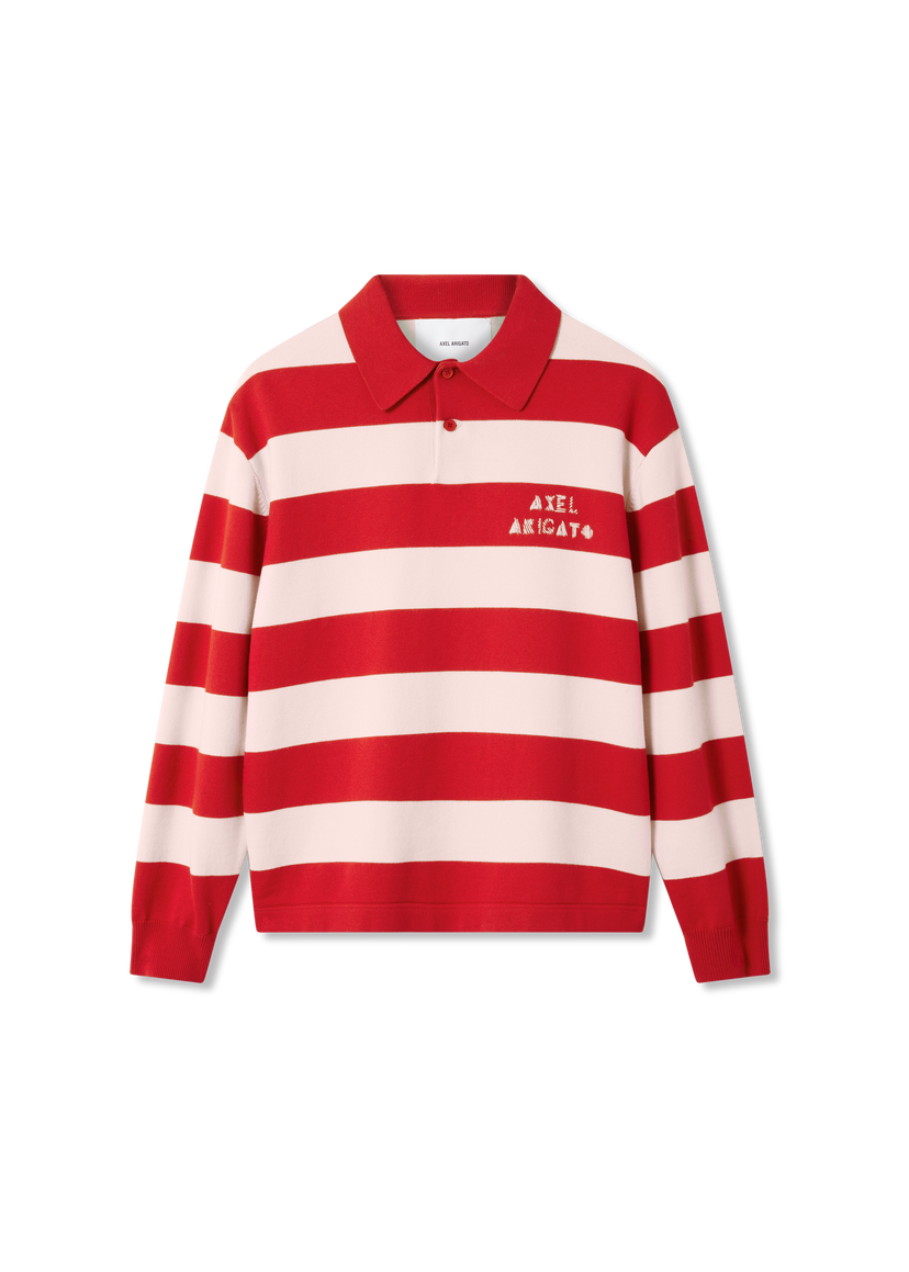 Пуловер AXEL ARIGATO Frey Striped Knit Polo Sweater Многоцветен | A3315004