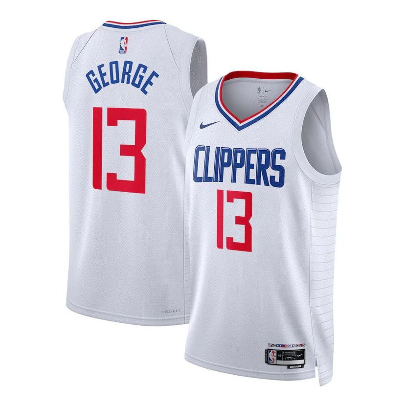 Фланелка Nike Los Angeles Clippers Paul George Association Edition Swingman Jersey Бяло | DN2080-101