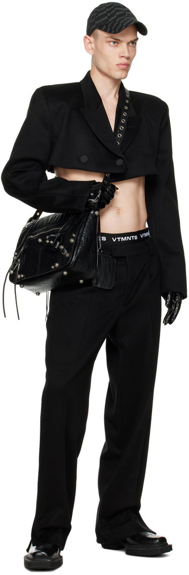 Панталони VETEMENTS Pleated Trousers Черно | VL16PA320B, 3