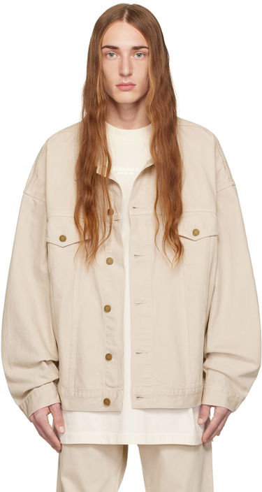 Яке Fear of God ESSENTIALS Patch Denim Jacket Бежово | 202BT234272F, 0
