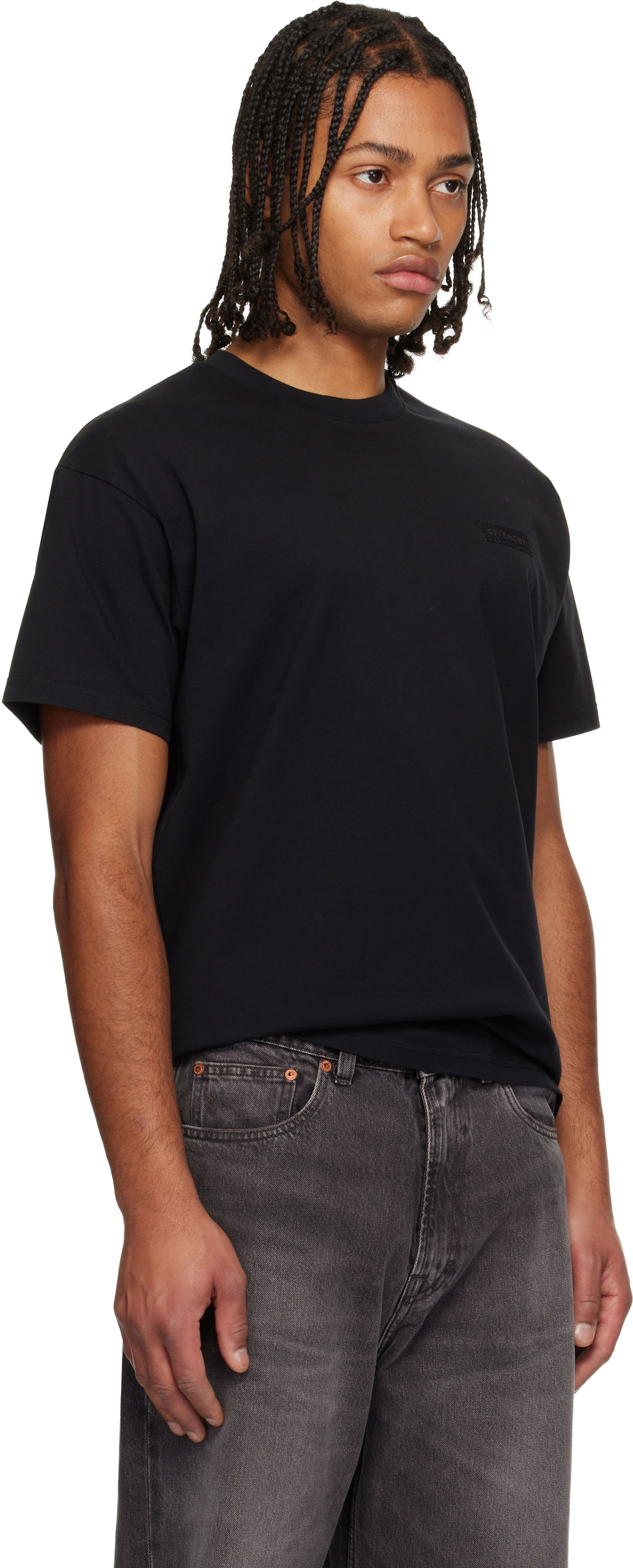 Тениска Givenchy 'GIVENCHY' Patch T-shirt Черно | BM71NK3YRP001, 1