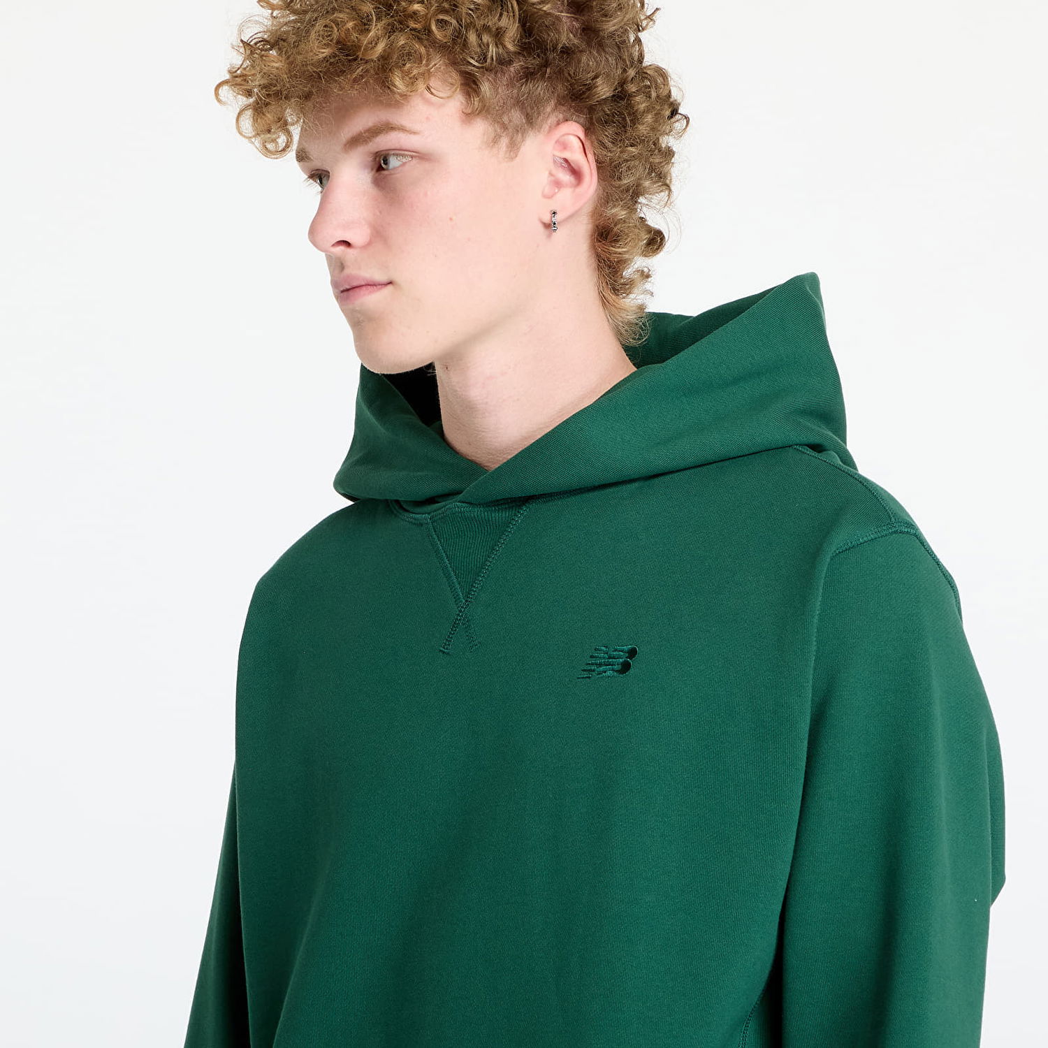 Суитчър New Balance Athletics French Terry Hoodie Nightwatch Зелено | MT41534NWG, 1
