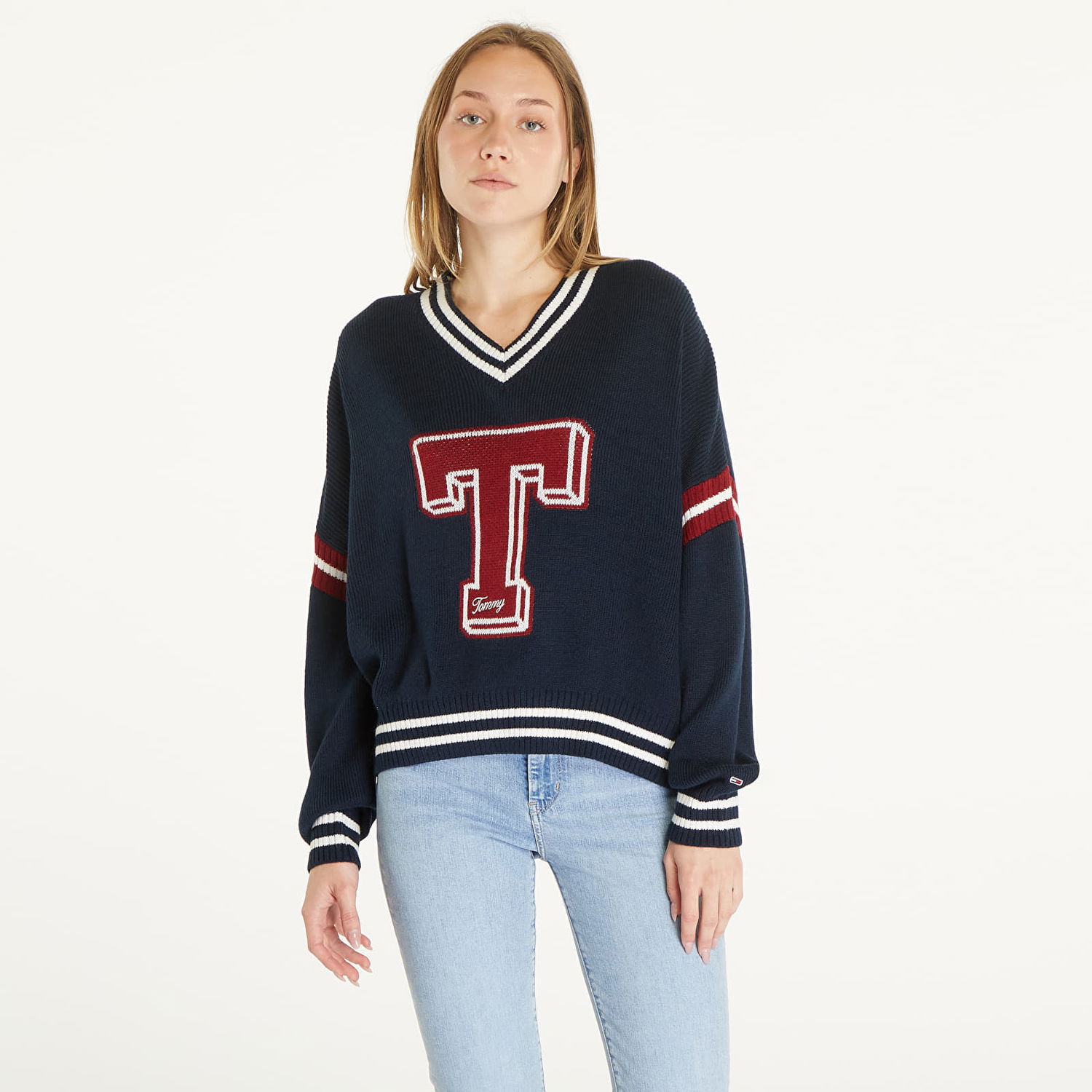 Пуловер Tommy Hilfiger Letterman Sweater Blue Тъмно синьо | DW0DW18519 C1G, 0