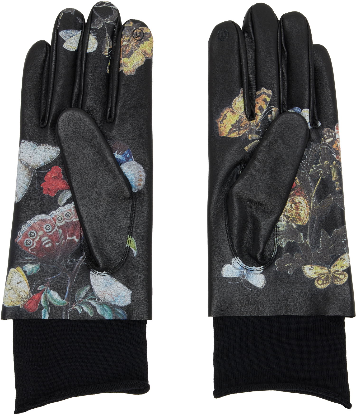 Ръкавици UNDERCOVER Jun Takahashi Butterfly Print Leather Gloves with Ribbed Cuffs Многоцветен | UC2E4G02-4, 1
