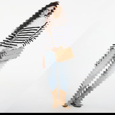 Пуловер Tommy Hilfiger Cotton Blend Mock-Neck Long Sleeve English Stripe Sweater Бежово | WW0WW46759 0AI, 3