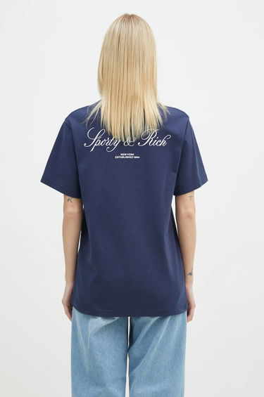 Тениска Sporty & Rich Sporty & Rich Vendome Resort T-Shirt Тъмно синьо | TO043511248BL32, 5
