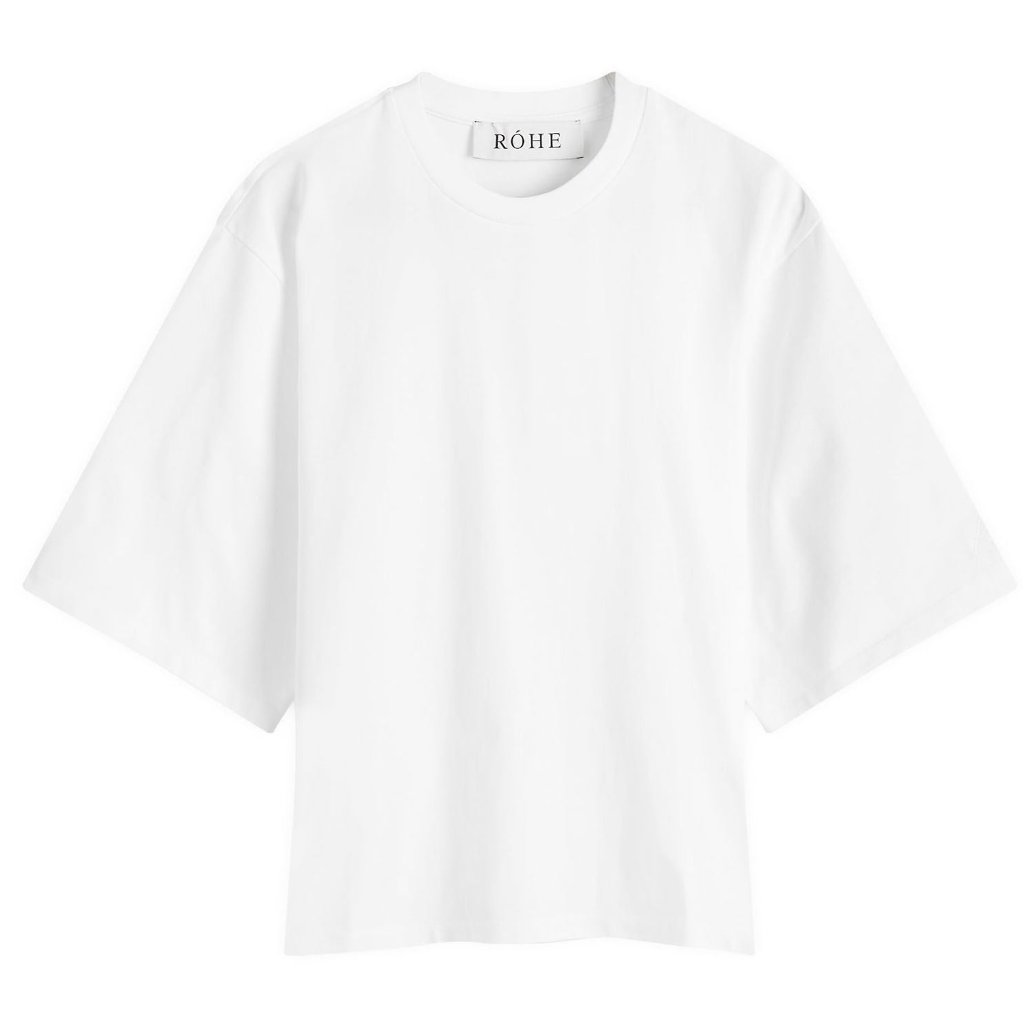 Тениска Róhe Fitted Logo T-Shirt Бяло | 414-20-089, 0