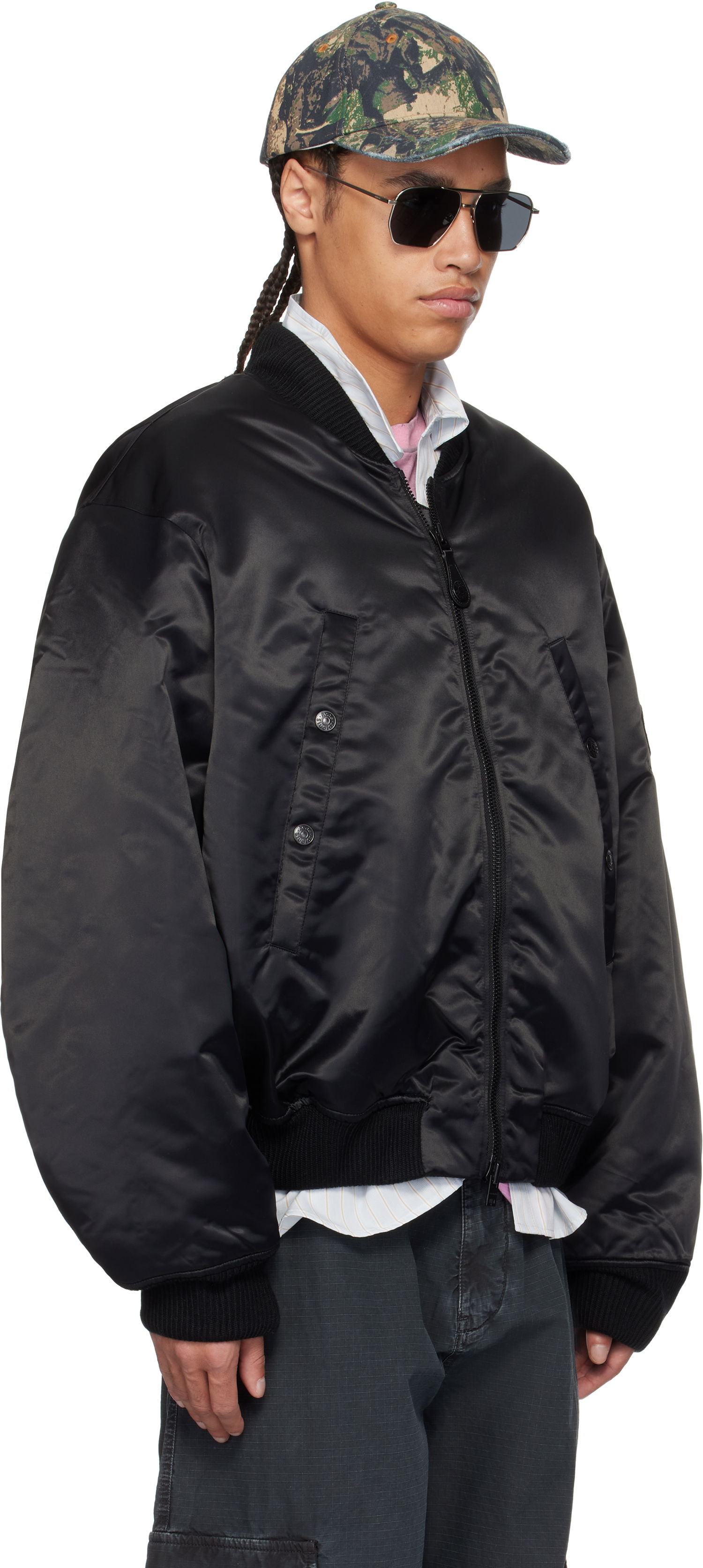 Яке бомбър Acne Studios Acne Studios Logogram Bomber Jacket Черно | B90819-, 1
